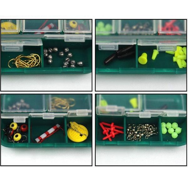

fishing accessories tackle box 10 grids multifunctional storage hook bait mini tool