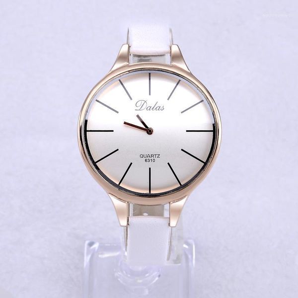 

wristwatches 2021 women fashion white watches leather strap quartz casual ladies price drop, Slivery;brown