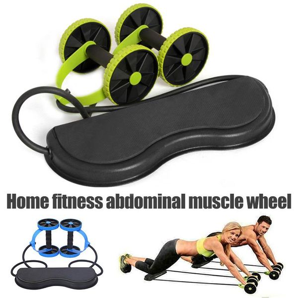 

fitness wheels roller elastic abdominal muscle resistance pull rope for training exercise home fou99 equipment