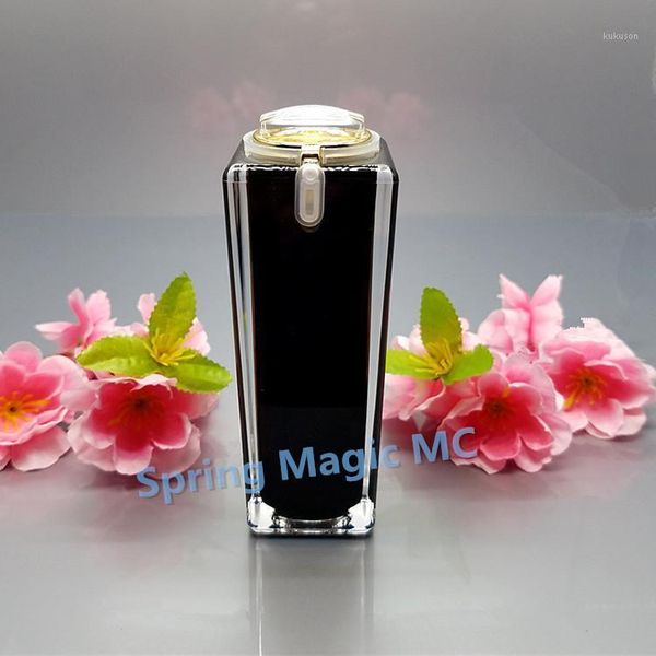 

storage bottles & jars 30ml acrylic cream bottle butterfly square cosmetic container press pump lotion empty high quality