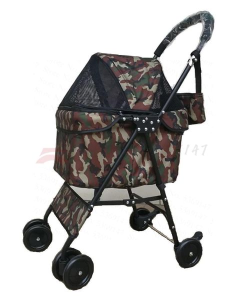 

dog car seat covers export japanese striped pet stroller foldable -absorbing universal wheel ins cat net red bag