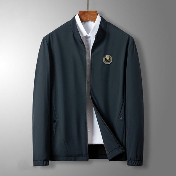 

2022 new arrival autumn winter men's busins ets solid fashion coat mens casual slim stand collar men bomber et, Black;brown