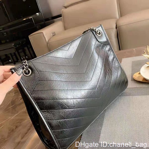 

new paper grain oil wax single genuine leather handbag shoulder bags joker oblique chain locomotive package designer women hand