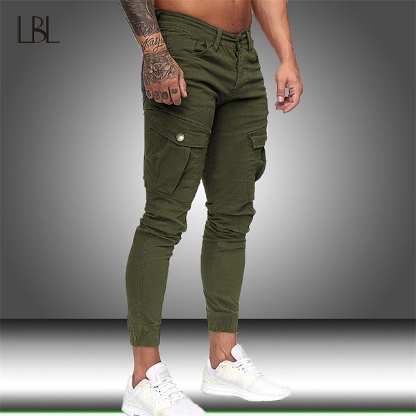 Pantaloni tattici Uomo Cargo Army Military Style Pantaloni multitasche Uomo Hip Hop Harem Pencil Uomo Escursionismo Trekking Sweatpant 210715