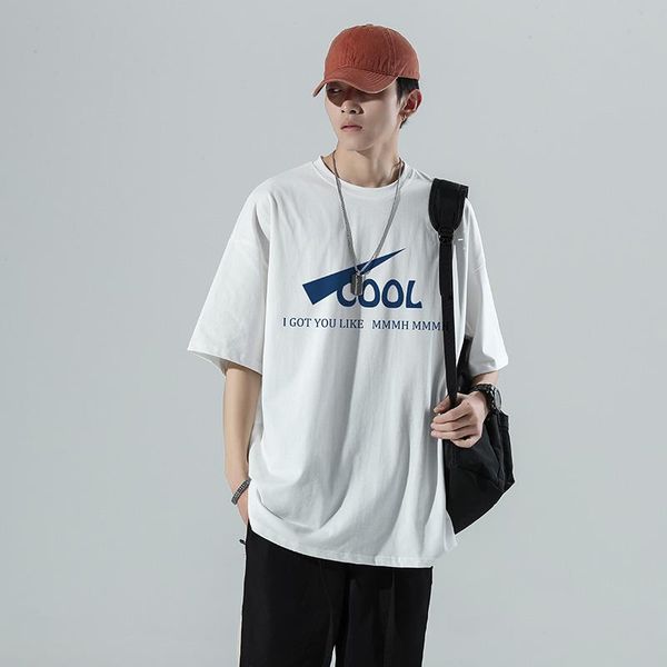 

men's t-shirts henchiry summer t-shirt loose ins fashion casual short sleeve neutral simple oversize street brand, White;black