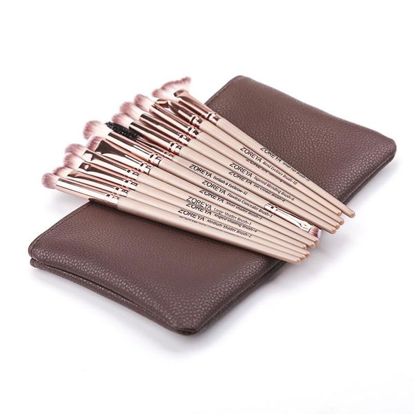 

makeup brushes 12pcs essential eye brush sets soft synthetic hair blending shadow crease eyeliner small fan