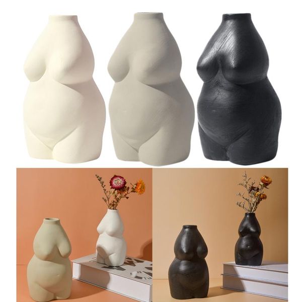 

vases solid chubby body flower pot vase planters centerpieces art sculpture decor