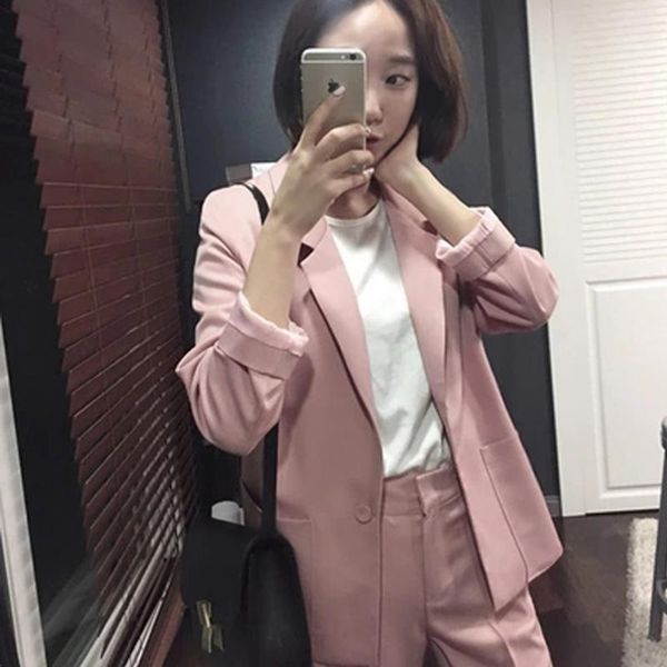 

women's suits & blazers outerwear women jackets spring autumn cardigans pink black blazer female womens long sleeve trending products 2, White;black