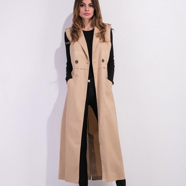 

women's trench coats kk2628 l, Tan;black