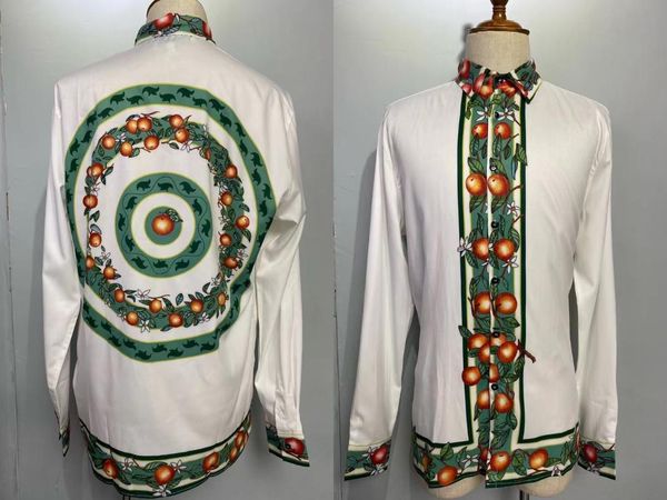

men's casual shirts w1871 fashion 2021 runway luxury european design party style clothing, White;black