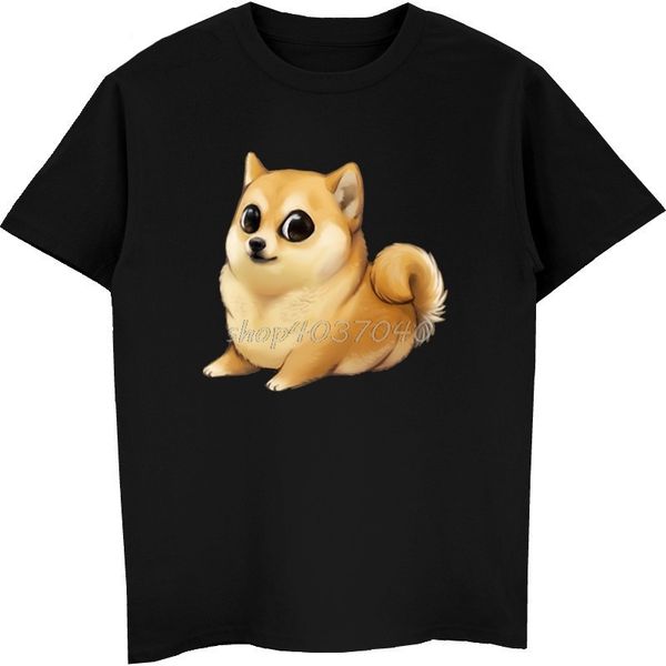 

husky doge dog funny print t-shirt summer men cotton short sleeve t shirt hip hop tees harajuku streetwear c0413, White;black