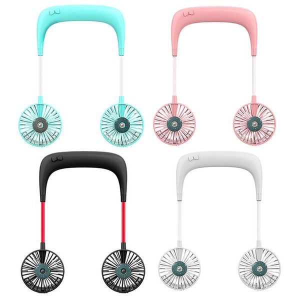 

electric fans lazy hanging neck fan adjustable portable air mister usb charging cooling spray for indoor outdoor use u1je