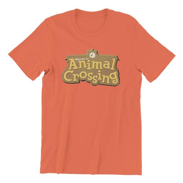 

men's t-shirt animal crossing logo alt clothes couples matching gym clothing t-shirts 88617, White;black