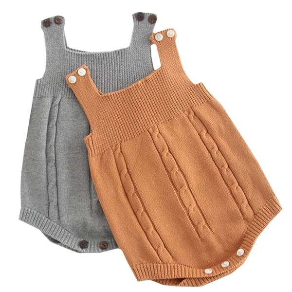 Bambino di alta qualità Knit Girls Cute Crochet Pagliaccetti Toddler Brand Spring Suspender Infant Lovely Knitting Pagliaccetto 210417