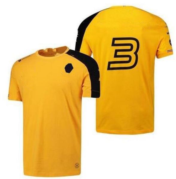 

f1 racing suit ricciardo short-sleeved t-shirt polyester quick-drying can be customized formula one