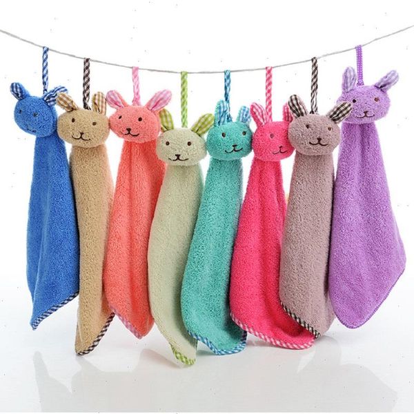 

baby nursery hand towel bath towels toddler soft cartoon animal wipe hanging bathing for children bathroom ts164