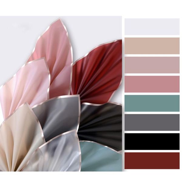 

golden frame flower wrapping paper jelly film bouquet florist gift scrapbook craft diy 58*58cm other arts and crafts