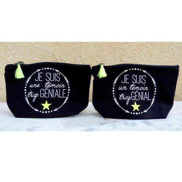 

custom bride make up bag with name date bachelorette party bags witness gift hangovers cosmetic survival kit & cases