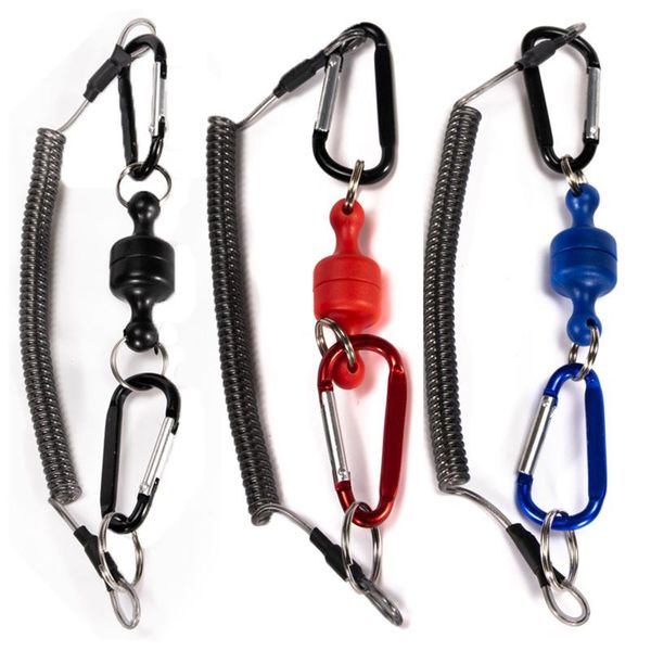 

portable strong magnetic carabiner outdoor fishing anti-lost hand strap camping climbing snap clip lock buckle hook tool gadgets
