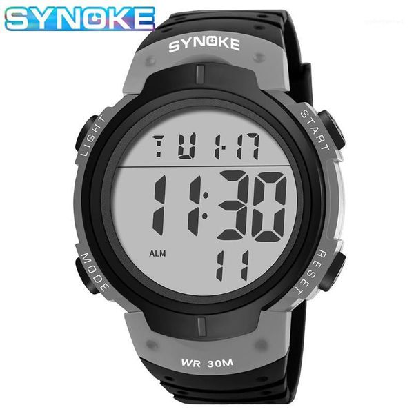 

sports watch men's watches classic large dial waterproof chronograph alarm clock led wristwatch military reloj hombre wristwatches, Slivery;brown