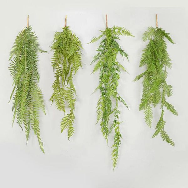 

decorative flowers & wreaths artificial plants vine fake grass plastic plant wall mount garden home decor simulation green leaves