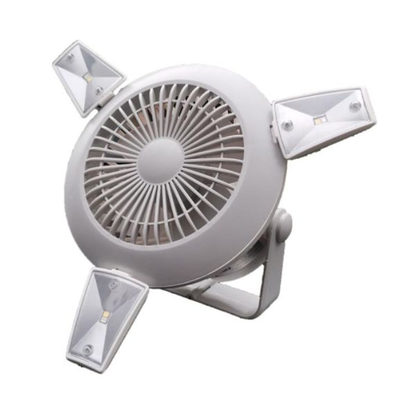 

camping fan for tents usb rechargeable battery powered led hanging hook light home office electric fans