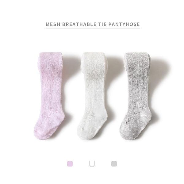 

summer girls baby leggings pantyhose children's tights socks thin section hollow shift 1-3y, Pink;yellow