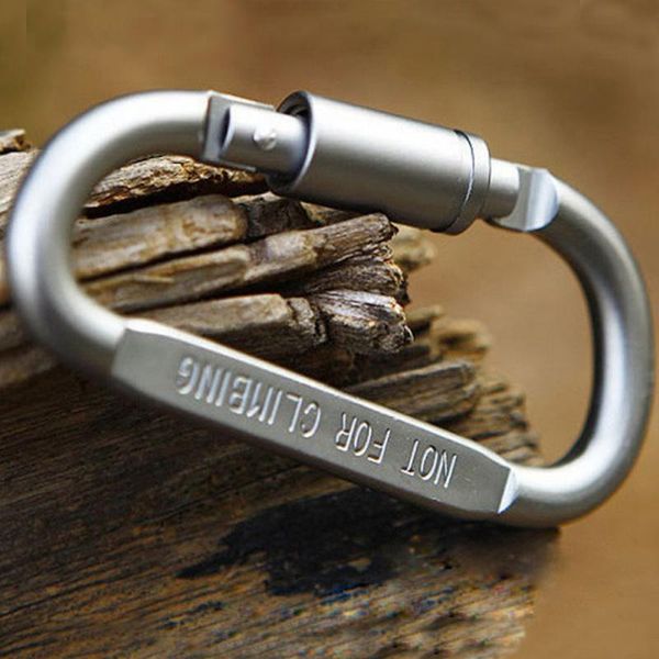 

cords, slings and webbing carabiner super hard aluminium alloy lightweight safety locking hook outdoor backpack key ring water bottle tent r