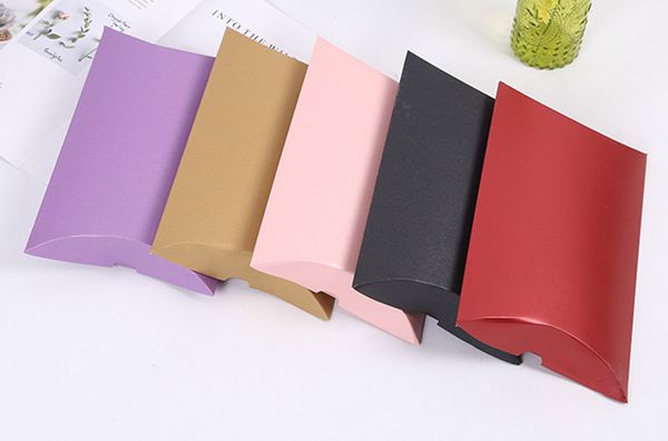 Подушка подарка подушка типа крафт бумаги свадебные конфеты / выпекание упаковки подарочной коробке