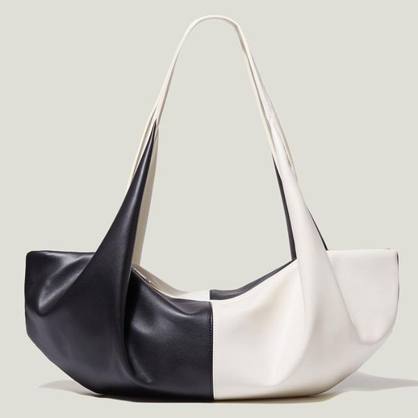 

evening bags patchwork fashion basket shoulder for women pu leather simple ladies handbags plaid vintage female purses big large tote