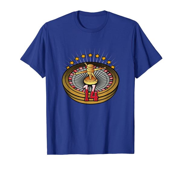 

lucky number 14 t-shirts roulette wheel gambling vegas style, White;black