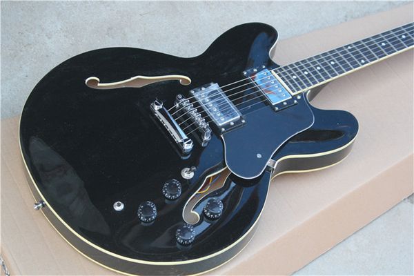 

oem jazz electric guitar, rosewood fingerboard, double convex surface, black guitars guitarra