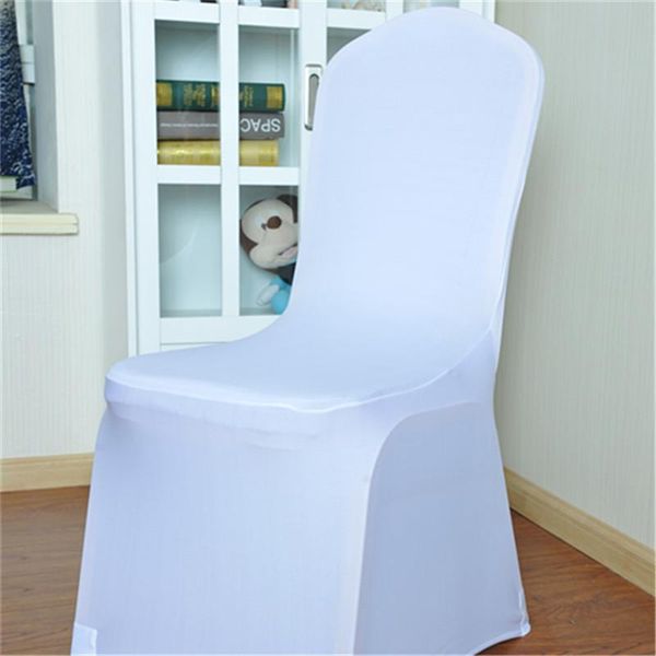 

2021white wedding lycra chair covers for events party el decoration stretch elastic large spandex cover