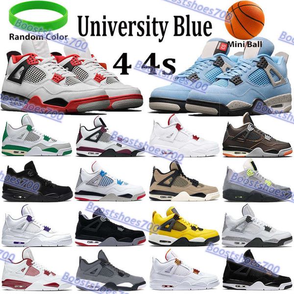 

est 4 4s men basketball shoes fire red black cat pine green metallic sneakers purple orange what the mens sports trainers