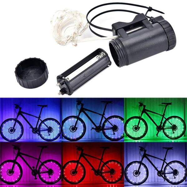 

waterproof bicycle spoke light lighting mode led bike wheel easy to install safety warning lights