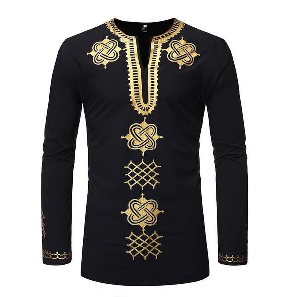 

men's jackets men black african clothes 2021 brand dashiki print mens dress shirts hip hop streetwear shirt clothing, Black;brown