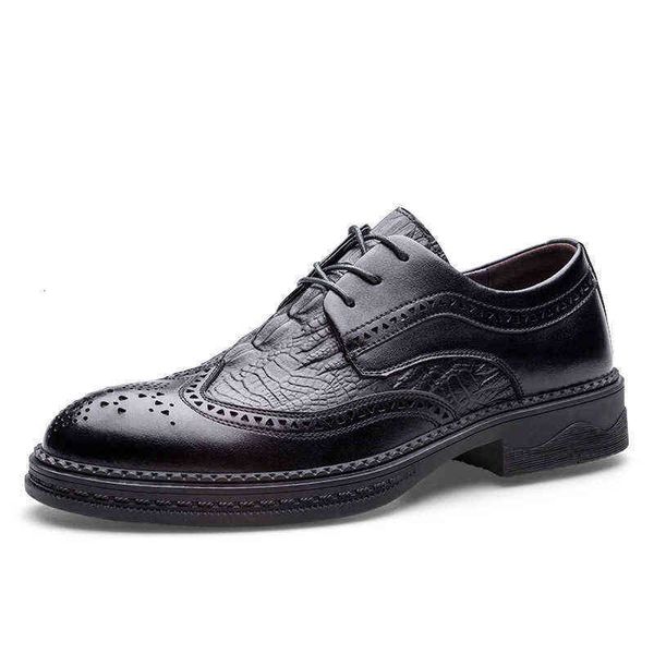 

leather sho men bullock british leisure trend busins drs korean carved youth suit wedding men's