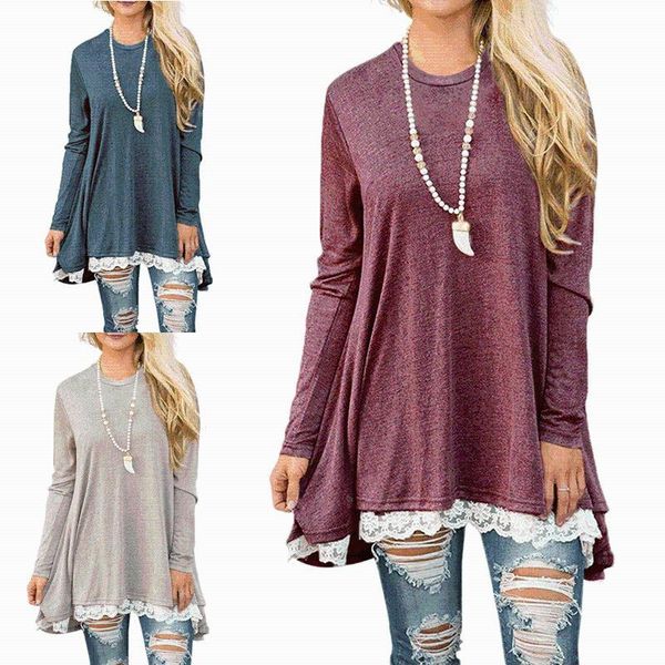 

casual dresses women long sleeve spring summer dress loose waist solid shirt ladies woman mini lace vestidos, Black;gray