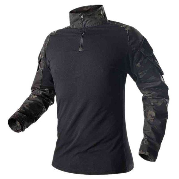 

men's tracksuits military men's tactical shirt camouflage fast-drying training superior jungle paintball field powers special clot, Gray