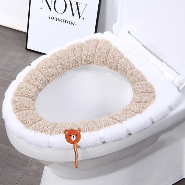 

aD2 thickened warm warm cushionring handle cover household thickened cover o-type toilet stickers toilet seat cushion