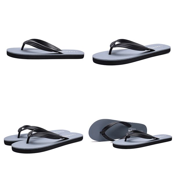 

fashion triple slipper slide men grey casual beach shoes l flip flops summer discount price outdoor mens slippers243 s s243