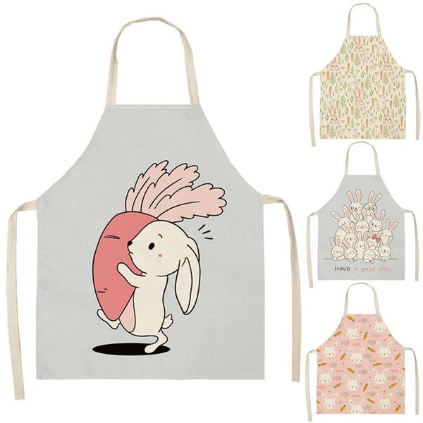 

aprons pattern cleaning art home cooking s kitchen apron cook wear cotton linen bibs 66x47cm