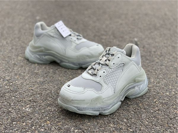 

genuine blsk silver fog grey old daddy shoes, men's and women's boots, lovers' sports seaker, size 35-45, Black