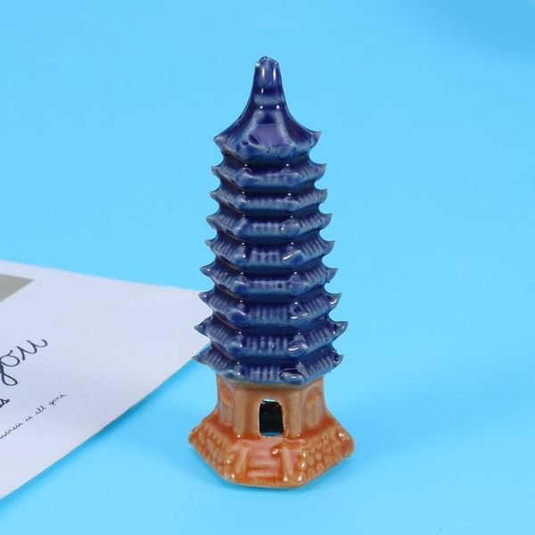 

watering equipments ceramics pagoda decor landscaping ornament craft for fish tank aquarium (colorful, 2inch)