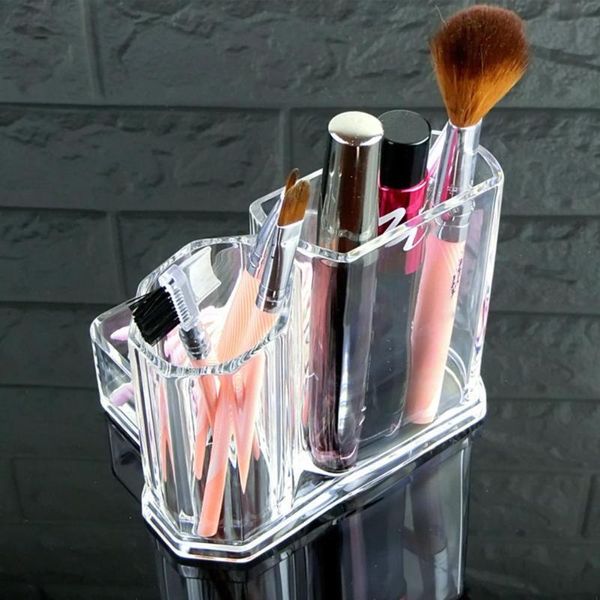 

storage boxes & bins transparent brush box acrylic makeup stable useful holder card rack lipstick organizer