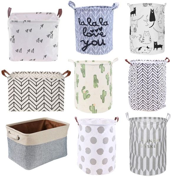 

storage baskets folding basket creative canvas square laundry for kids toys washing dirty clothes large bucket
