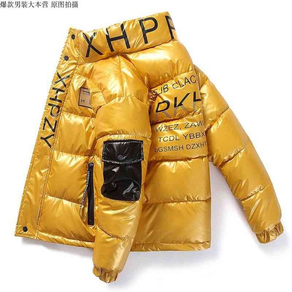 

winter solid color parka men thick hooded et 2021 new trend warm harajuku coat male casual zipper ets windproof outwear, Black;brown