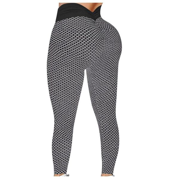 

yoga outfit 40# sport ruched bulifting high waist pants stretchy workout leggings women anti-cellulite booty gym running