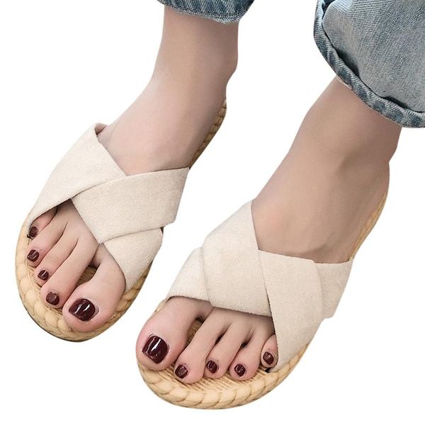 

slippers 2021 fashion lady women summer flat bottom soft non-slip beach shoes sandals plus size indoor, Black