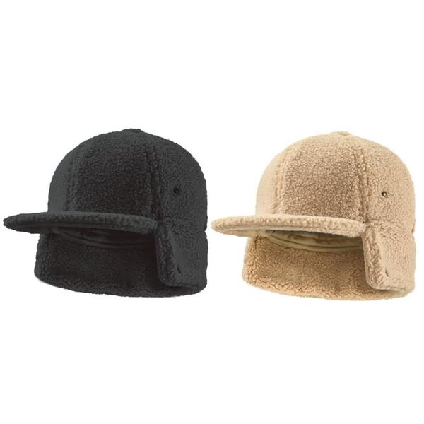 

sheepskin fur warm hat autumn and winter breathable cap for camping mountain climbing casual wearing outdoor hats, Black;white